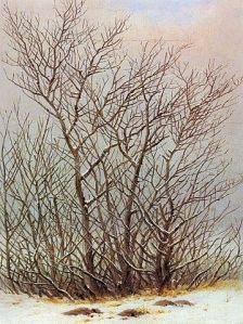 Caspar David Friedrich: Bäume und Sträucher im Schnee (ca. 1825)