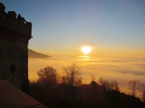 Flüchtiger Himmel, Schloss Staufenberg bei Durbach (12.1.2014)